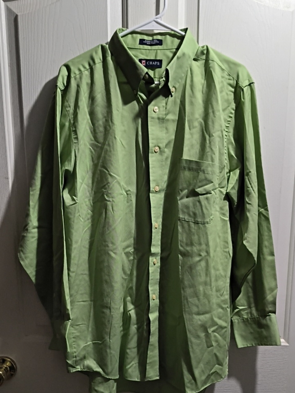 Chaps Men's Light Green Button-Down Shirt